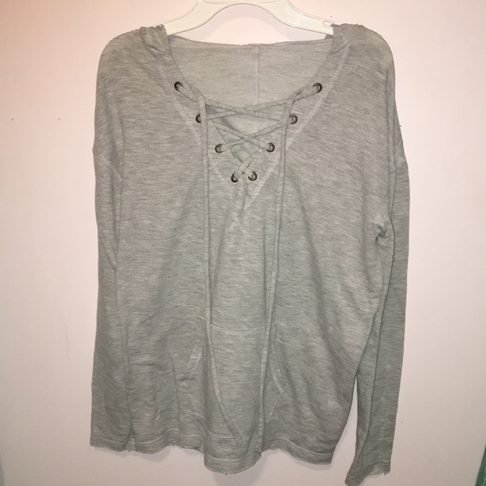 Gray pull over